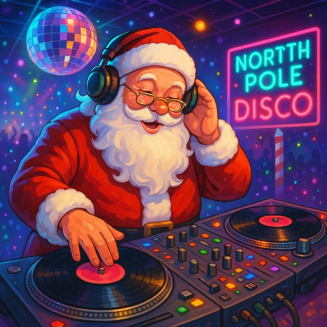 ノース ポール ディスコのサンタ DJ - Etsy 日本