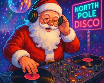 ノース ポール ディスコのサンタ DJ - Etsy 日本