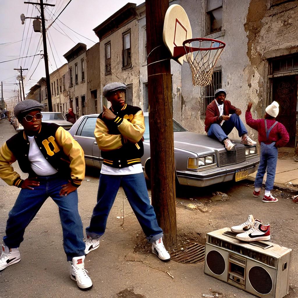 アート・デザイン・音楽 Street Style British Design in the 80s Classic 80s Hip Hop B-boy Street Art Print - Urban Graffiti Style