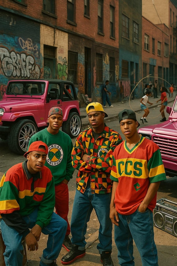 90's Hip Hop Street Style – Cross Colours Fashion & Pink Panther