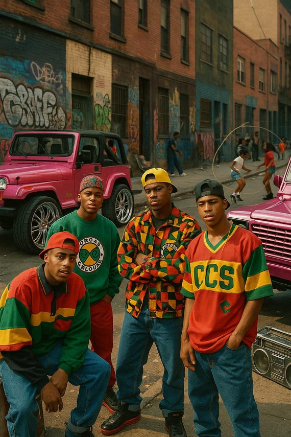 90's Hip Hop Street Style – Cross Colours Fashion & Pink Panther