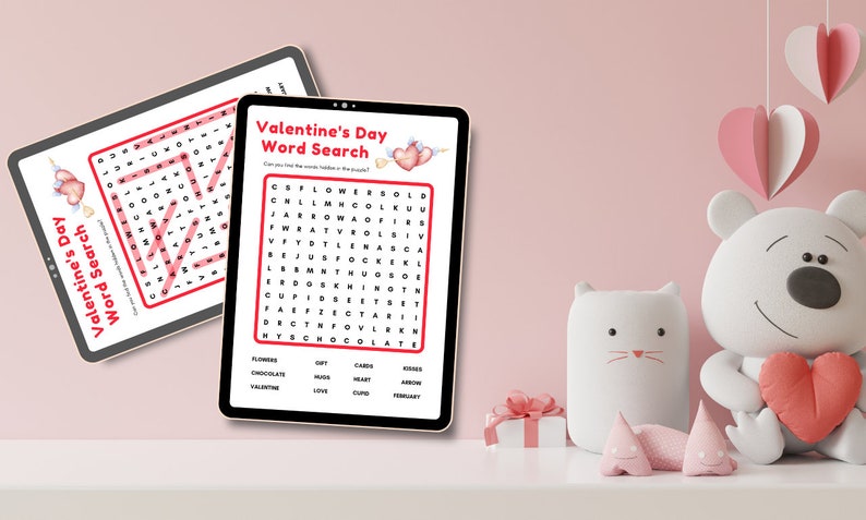 Valentine's Day Word Search, Fun Valentines' Day Game, Printable ...