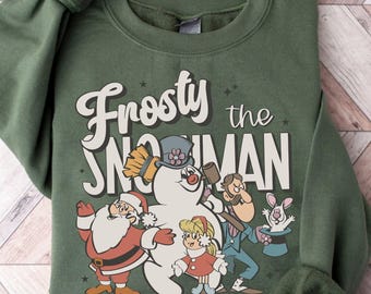 Christmas Frosty The Snowman Sweatshirt, Vintage Christmas Sweater, Merry Christmas Shirts, Retro Christmas Movies Sweatshirt