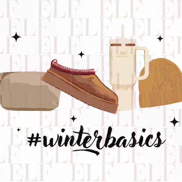 Winter Basics Stanley Tumbler Belt Bag BooJee Png Svg, Funny Boo Jee Png, Boojee Svg,Trendy Christmas Design,Winter Basics PNG