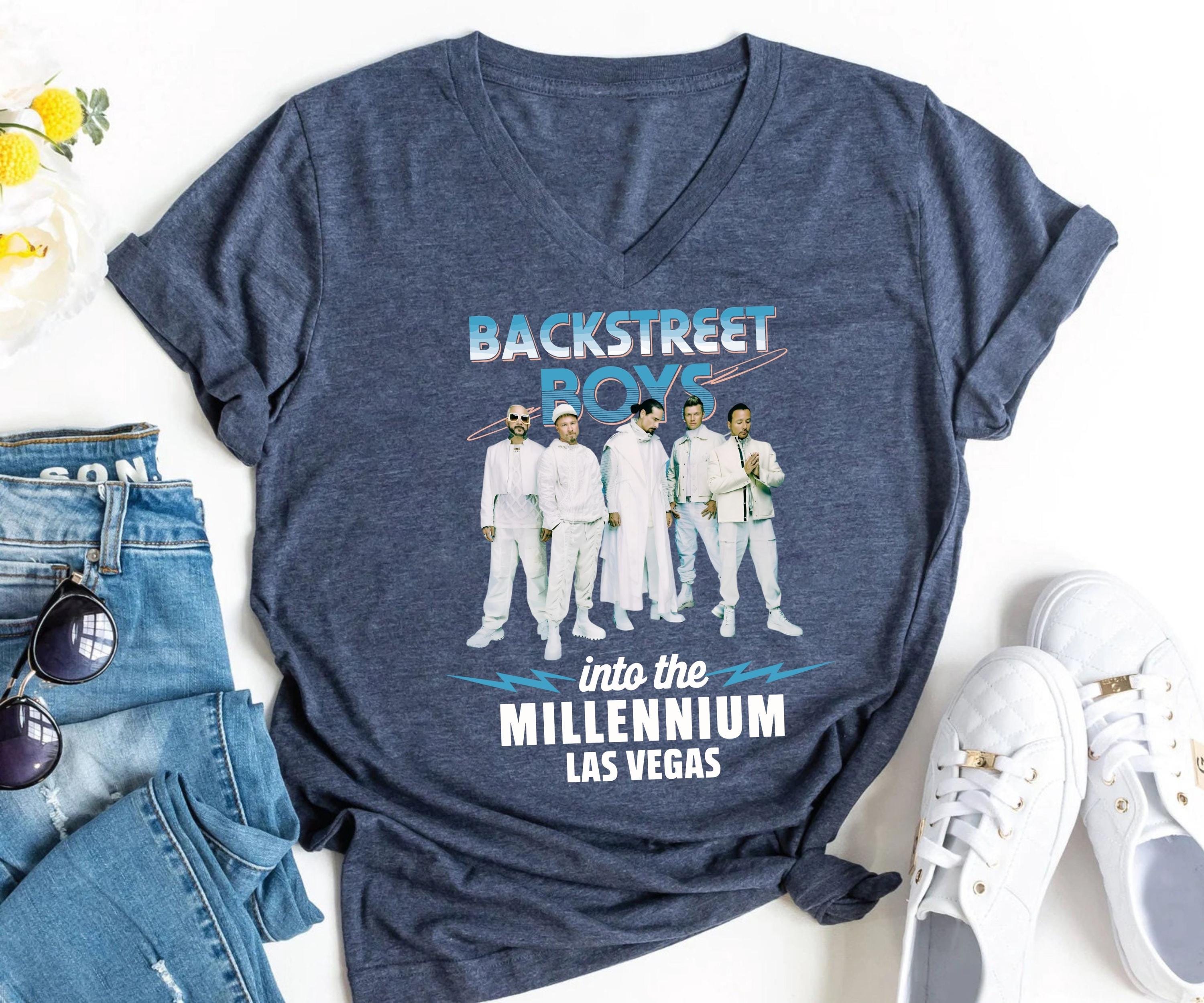 Backstreet Boys Millennium Tour Music V-Neck Shirt, Backstreet Boys V-Neck T-Shirt, Pop Music Shirt, Backstreet Boys Shirts For Women