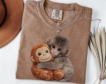 Trendy Punch The Monkey Shirt - Viral Baby Macaque Tee