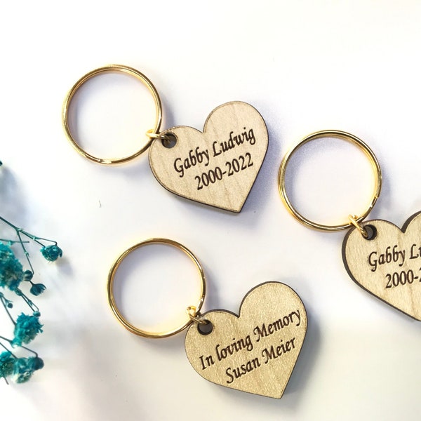 Celebration of life ,funeral favors for guests personalized heart keychain,bulk memorial favor,in loving memory favors forever in our hearts