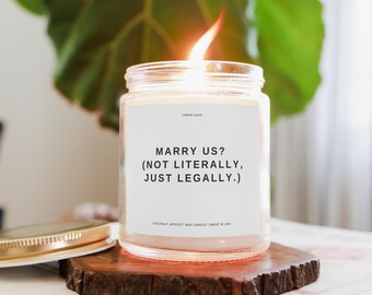 Officiant Proposal Candle Wedding Gift Idea Will You Marry Us Funny Present Handmade Ceremony Keepsake Ordained Minister Thank Celebration