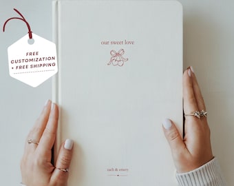 Anniversary Journal Personalized Engagement Bride to Be Gift Newly Engaged Couple Present Wedding Memory Book Custom Relationship Milestone