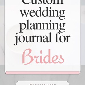 Regalo de compromiso para novia, diario de compromiso personalizado, planificador de bodas, cuaderno de recuerdo con lazo personalizado y nombres. imagen 17