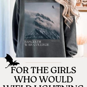 Fourth Wing Sweatshirt Fantasy Book Merch Crewneck Dragon Rider Basgiath College Romantasy Shirt Rebecca Yaros Empyrean Series Literary Fan image 10