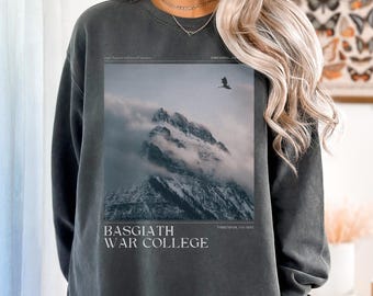 Fourth Wing Sweatshirt Fantasy Book Merch Crewneck Dragon Rider Basgiath College Romantasy Shirt Rebecca Yaros Empyrean Series Literary Fan