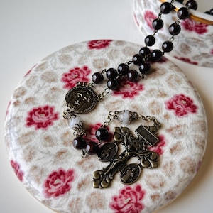 Vintage Style Handmade Holy Face Three Way Pardon Rosary