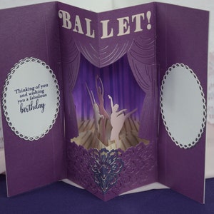 3D Ballet Birthday Card