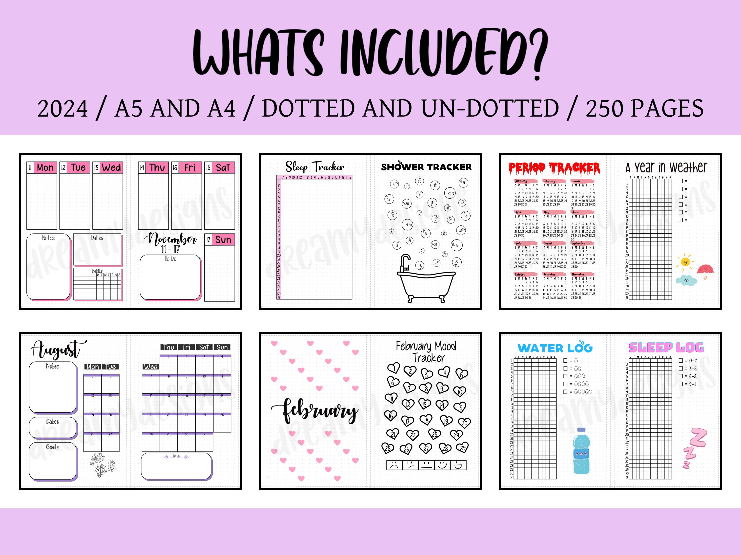 Digital/printable Bullet Journal 2024 PDF Bullet Journal Etsy Australia