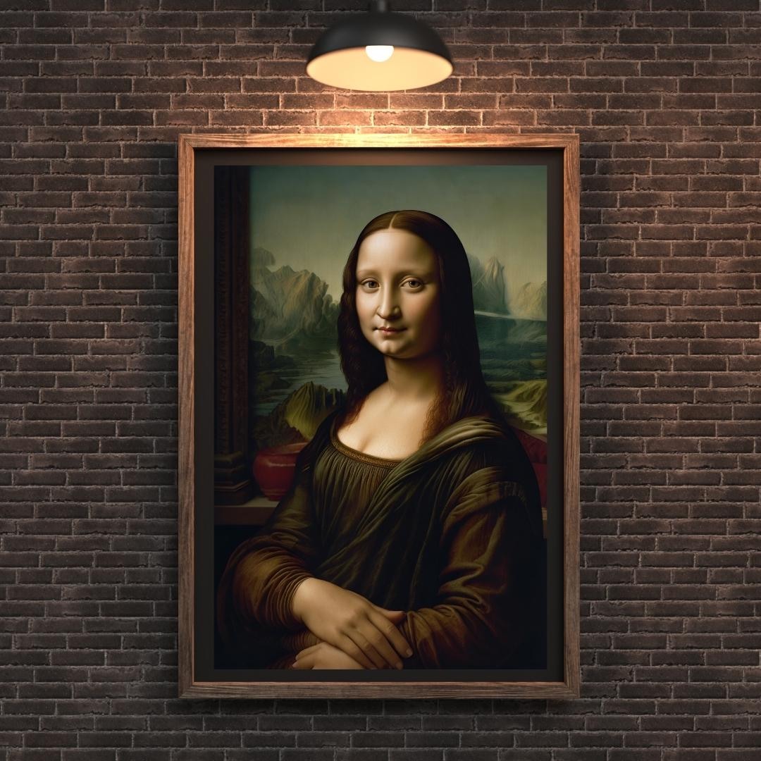 Reimagined Mona Lisa Dynamic , Printable Wall Art A Modern Twist on a ...