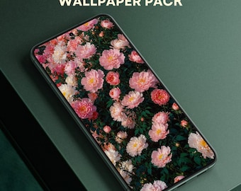 Floral Phone Wallpaper Pack, Botanical Bloom Backgrounds (Digital Download)