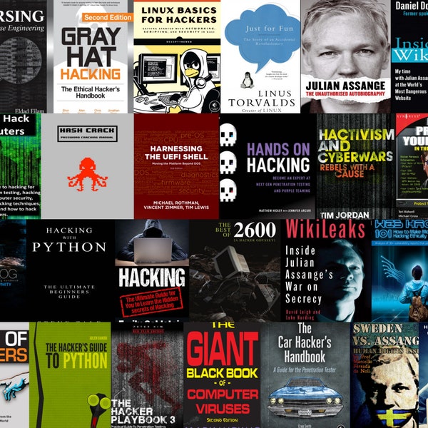 E-books: Hacking, Linux/Unix, Pentesting, UEFI, Julian Assange, Wikileaks, Cracking passwords, 2600, Computer hacker ebooks