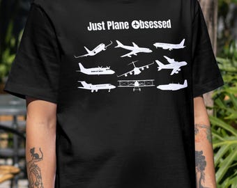 Just Plane Obsessed black tee / Vol.4 Apparel & More
