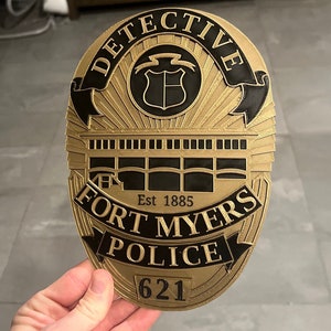 Custom Badge for Police or Deputies, Wall Hanger or Desk Display