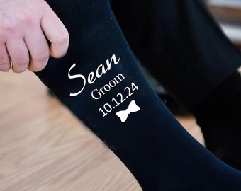 Calcetines personalizados de padrino, regalo de padrino, calcetines de paje, calcetines divertidos, calcetines para padrino, calcetines de boda para novio, calcetines de novio personalizados