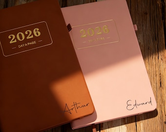 Personalized Daily Planner 2026, 2026 Planner Notebook,Work Efficiency Diary,Schedule Book with Strap,Custom Daily Organizer,Christmas Gift.