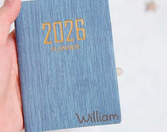 Mini 2026 Personalized Daily Planner Work Efficiency Diary,Custom Schedule Book with Strap, Compact Daily Organizer,Christmas Gift