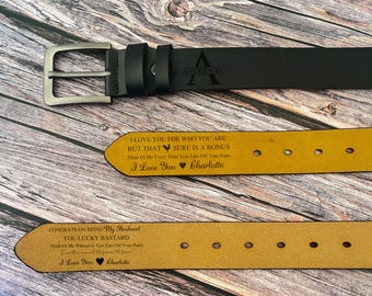 Handmade Belt,Custom Leather Belt for Daddy,Father's Day Gift,Engraved Leather Belt,Anniversary Gift,GroomsMen Gift,Gift for Boyfriend.