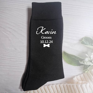 Personalized Best man socks,Best man gift,Page boy socks, Fun Socks,Socks for best man,Wedding socks for groom,Personalized groom socks image 5