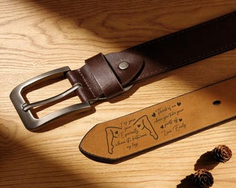 I Love Your Face Between My Legs Leather Belt For Him,Funny Valentine Gift For Husband Boyfriend,Anniversary Gift,GroomsMen Gift.