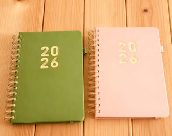 Personalized 2026 Daily Planner,Coiled 2026 Planner - Weekly & Daily Planner Notebook with Personal Information Page,Christmas gift.