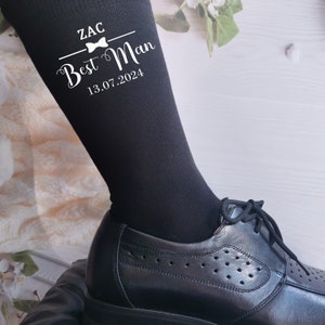 Personalized Best Man Socks,Groom Socks,Groomsman Socks,Man of Honour Socks,Brother of Groom Socks,Father of Bride Socks,Wedding Socks image 2