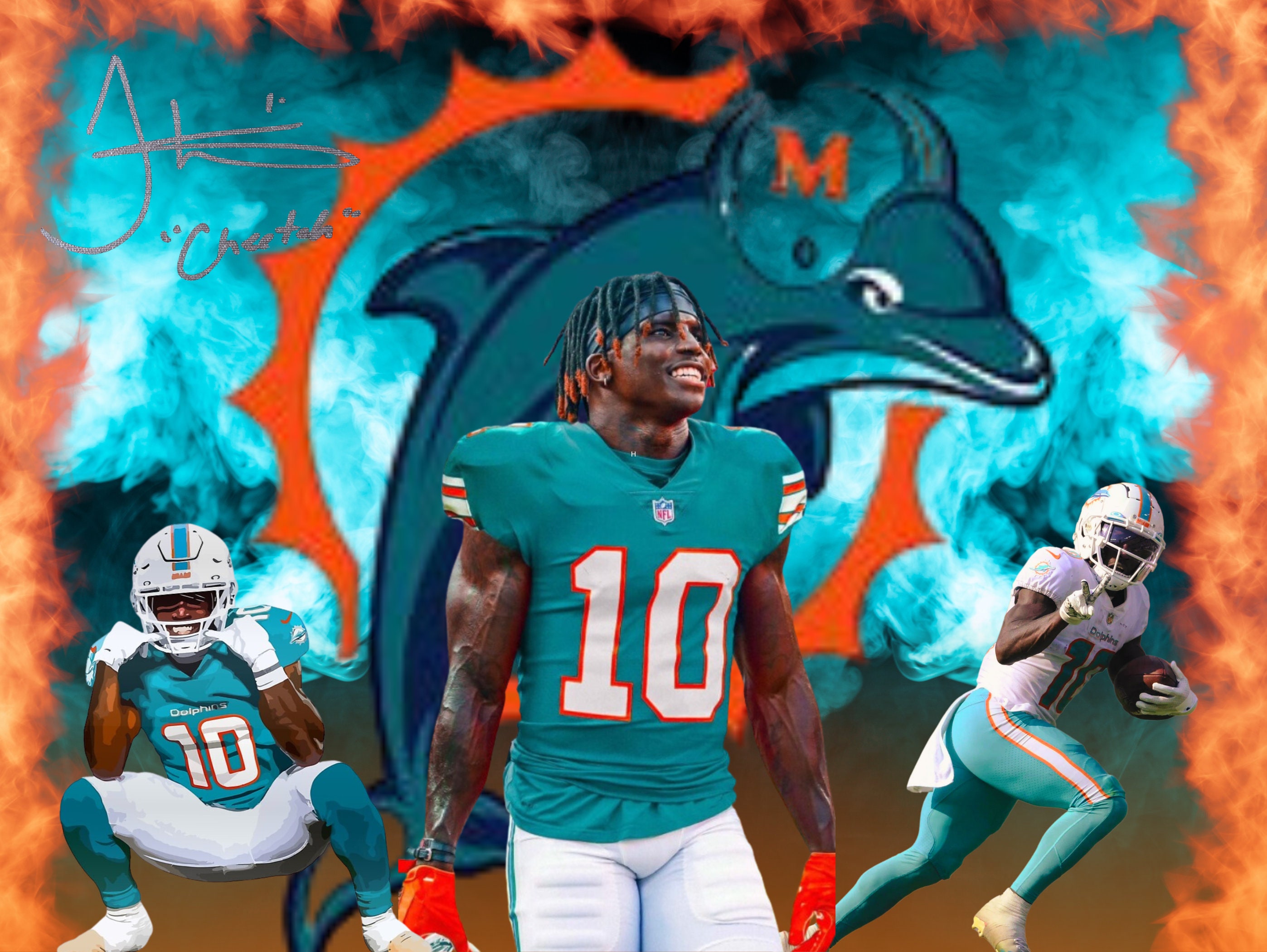 Tyreek Hill Digital Wall Poster Etsy