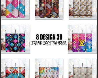 Design 3D Brand 20oz Tumbler Png, Brand Tumbler 20oz, Full Tumbler Wrap, Designer Tumbler, Tumbler Coffee, Tumbler For Men & Women