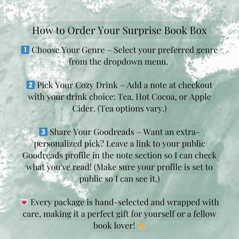 blind date with a book to movie adaptation personalized mystery gift book to movie cozy reading box film lover gift pre loved book bundle image 9