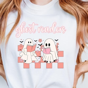 Comfort Colors® Ghost Readers Halloween shirt, Halloween Book Lover, Ghosts Reading Book Shirt, Cute Ghost shirt, Cute Ghosts Reading shirt