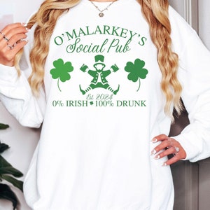 Funny St Patrick&#39;s Day SweatShirt, Shamrock SweatShirt, Sassy Irish Gift, St Patrick&#39;s Day Crewneck, Paddy&#39;s Pub Tee, St Patty&#39;s Day Apparel