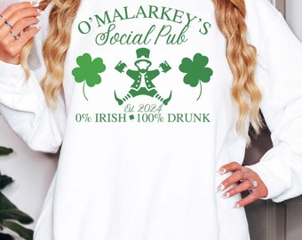 Lustiges St Patrick Tages Sweatshirt, Shamrock Sweatshirt, freches irisches Geschenk, St Patrick Tages Rundhalsausschnitt, Paddys Pub T-Shirt, St Pattys Tagesbekleidung