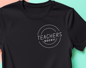 Teacher Rocks, Camisa de maestro Rock Star, Apreciación del maestro, Camiseta Rock Star, Vinilo para maestros, Camisa de vinilo para maestros, Maestro RockStar