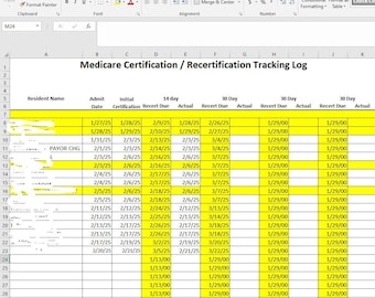 Medicare Cert/Recert Tracker AUTOMATED
