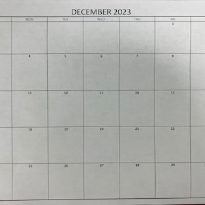 MDS CALENDAR