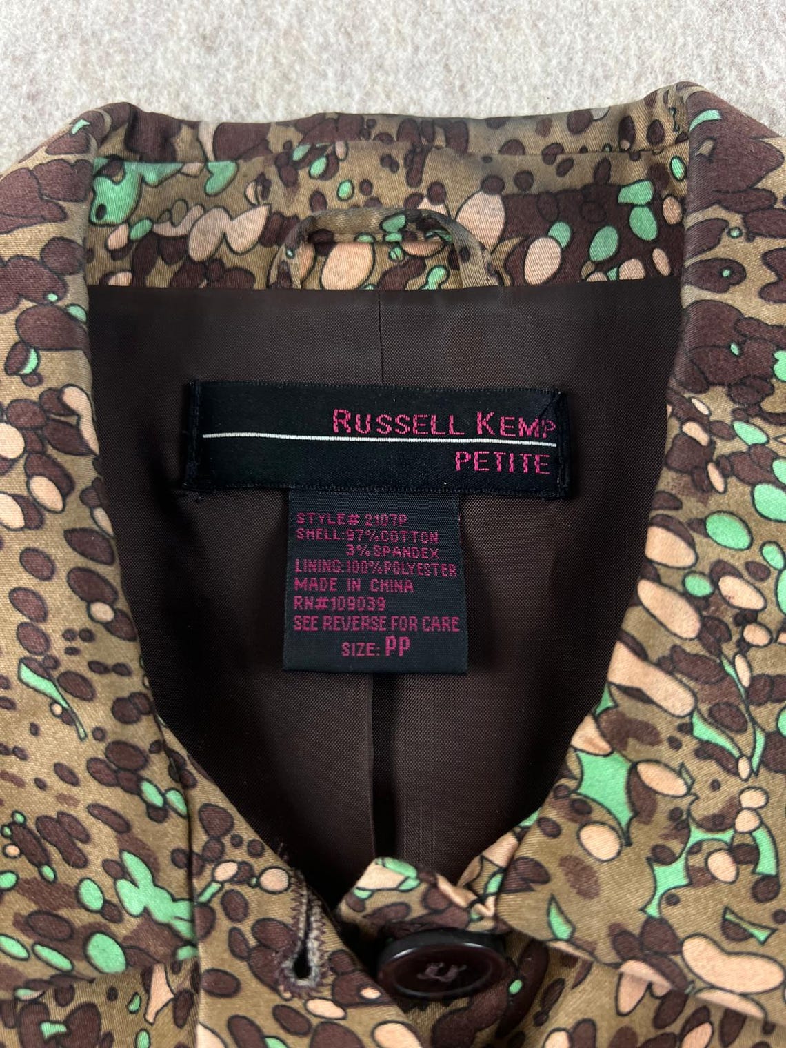 Rusell Kemp Vintage blazer size S/P, foto 2 di 5