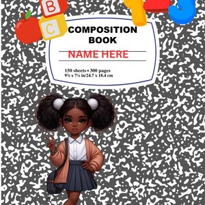 Composition Notebook Cover, Back to School Notebook, Notebook Template ...