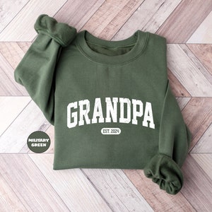 Aangepaste opa-sweater, gepersonaliseerde nieuwe opa-hoodie, aankondiging outfit grootouders, opa-to-be kleding, Vaderdagcadeaus
