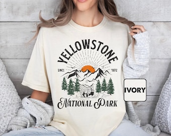 Yellowstone Comfort Colors® Shirt, Yellowstone Nationalpark T-Shirt, Familienurlaub T-Shirt, Camping Crew Outfit, Road Trip Geschenke