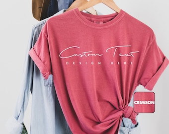 Comfort Colors® Custom Text T-shirt, Personalized Words Shirts, Custom Design Shirt, Personalized Matching Tee, Custom Saying Shirt Outfit
