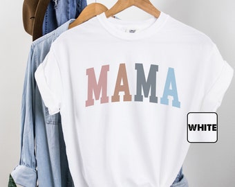Mama Comfort Colors® T-Shirt, süßes Mama-Shirt, Mama-Outfit, trendiges Mama-T-Shirt, Schwangerschaft enthüllen Hemden, coole Mama-Kleidung, Muttertagsgeschenke