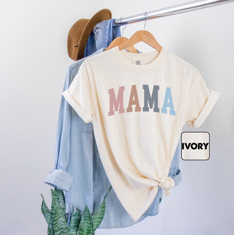 Mama Comfort Colors® T-shirt, Cute Mom Shirt, Mommy Outfit, Trendy Mama Tee, Pregnancy Reveal Shirts, Cool Mama Clothing, Mothers Day Gifts image 4