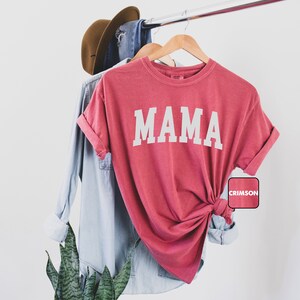 Mama Comfort Colors® T-shirt, Cute Mom Shirt, Mommy Outfit, Trendy Mama Tee, Pregnancy Reveal Shirts, Cool Mama Clothing, Mothers Day Gifts image 5