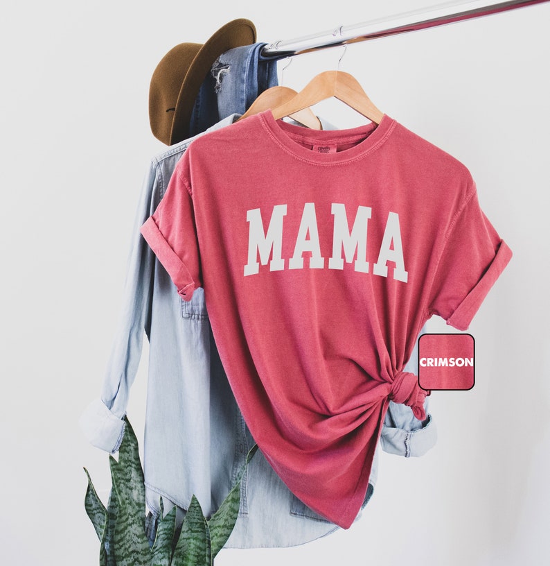 Mama Comfort Colors® T-shirt, Cute Mom Shirt, Mommy Outfit, Trendy Mama Tee, Pregnancy Reveal Shirts, Cool Mama Clothing, Mothers Day Gifts image 5